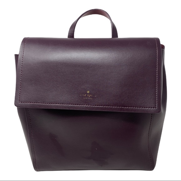 Kate spade plum purple smooth leather backpack